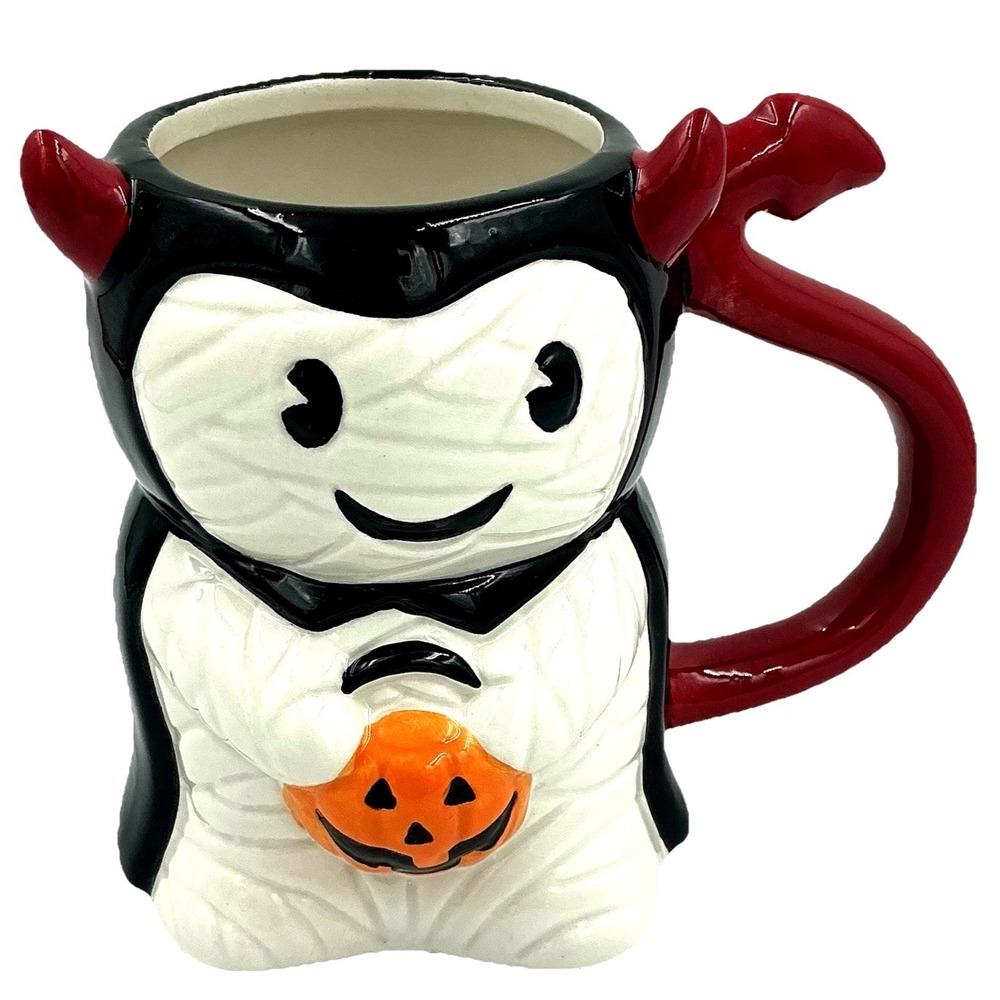 Halloween Mummy Devil Mug Jack O Lantern Lane Ceramic Pumpkin Cute Cup